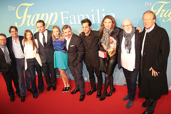 Prof. Dr. Klaus Schaefer (Geschäftsführer FFF Bayern), Produzent Rikolt von Gagern, Yvonne Catterfeld, Matthew Macfadyen, Eliza Bennett, Cornelius Obonya, Robert Seeliger, Sopranistin Annette Dasch, Regisseur Ben Verbong und Produzent Dr. Herbert Kloiber (©Foto. Martin Schmitz)